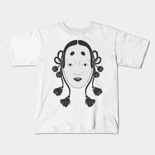 Japanese Noh Mask Kids T-Shirt